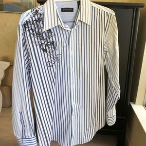 Michael Brandon Long sleeve striped multi color